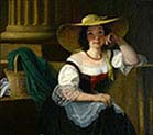 Seated Lady with Sun Hat